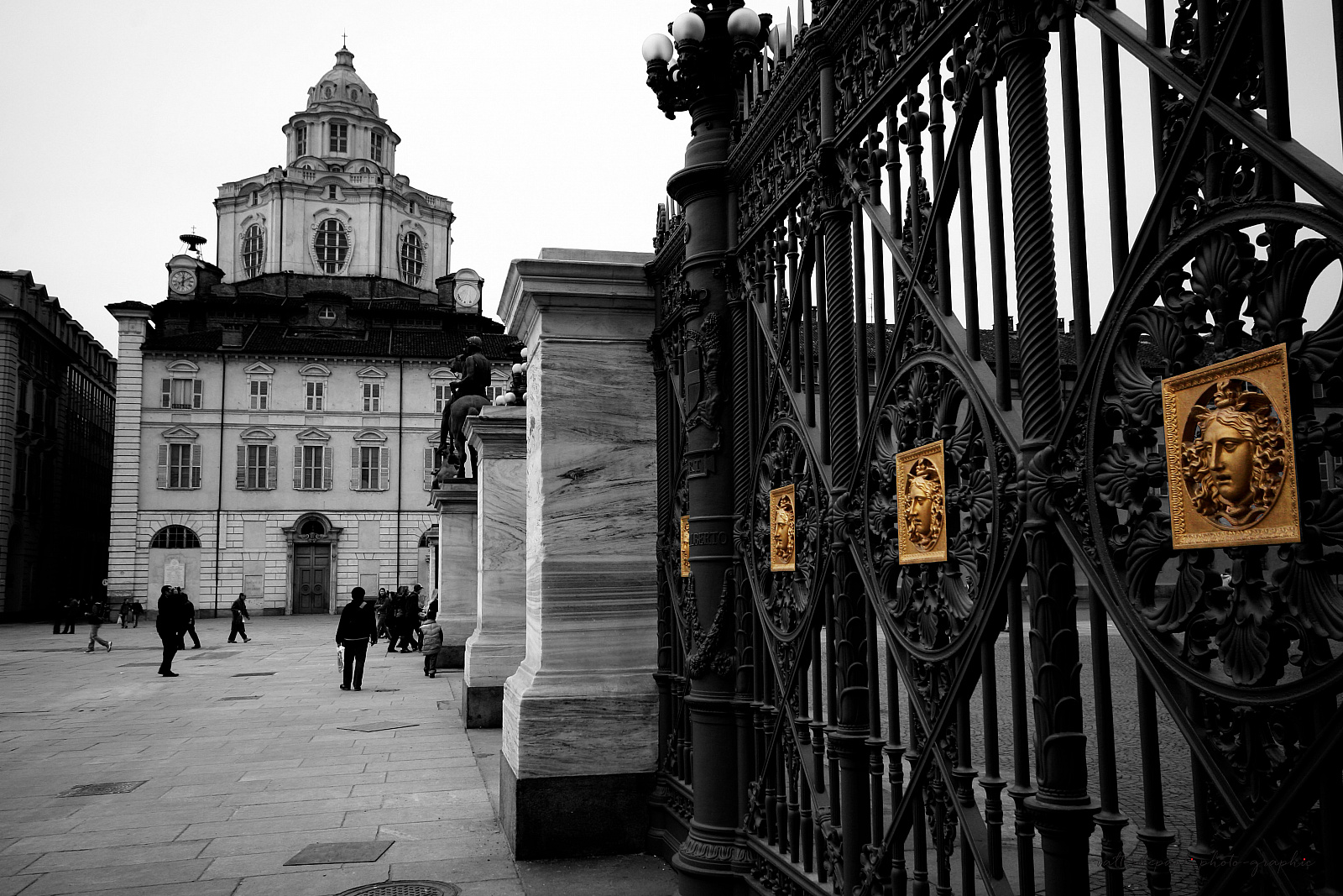 Torino P.zza Castello - Black and White in Color