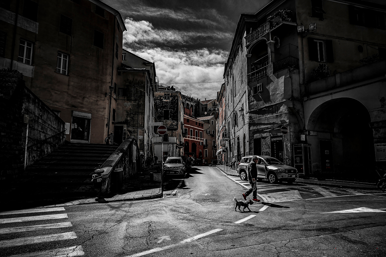 Liguria (IM) Porto Maurizio - Borgo Parasio - Black and White in Color